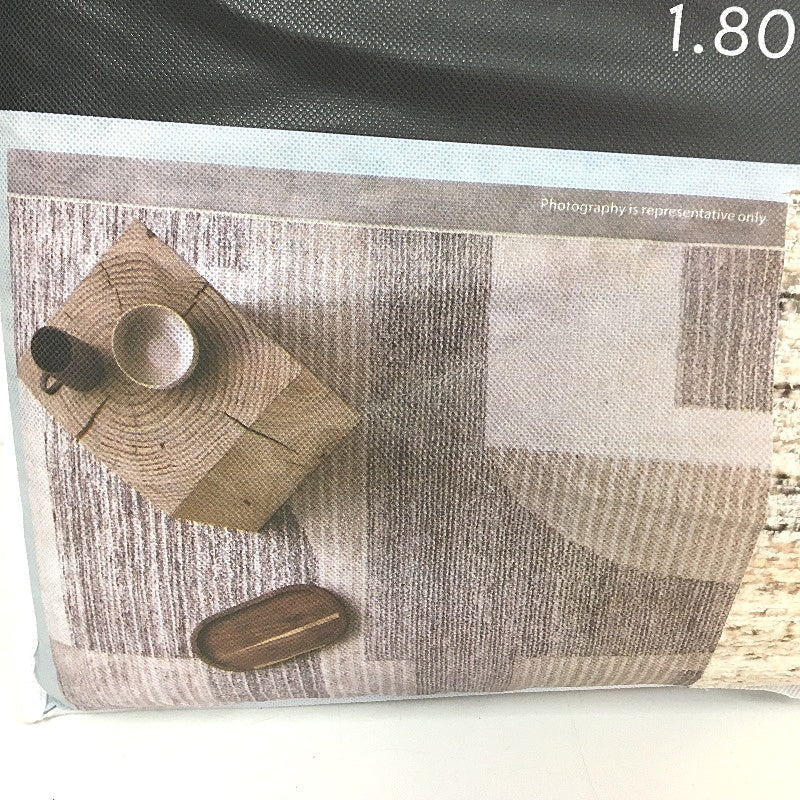 Kirkton House Shapes Neutral Tones Machine Washable Foldable Rug 1.8 x 2.7m NEW