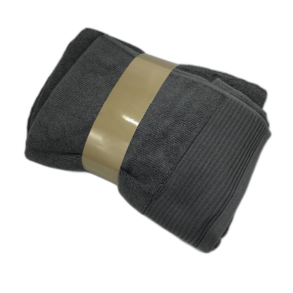 Ovela Luxury Air Rich 550GSM 100% Cotton Dark Grey 7 Piece Bath Towel Set NEW