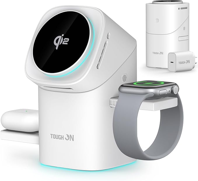 TOUGH ON MagPro Qi2 3 in 1 Wireless Charger Touch Control N52 Magnet NEW