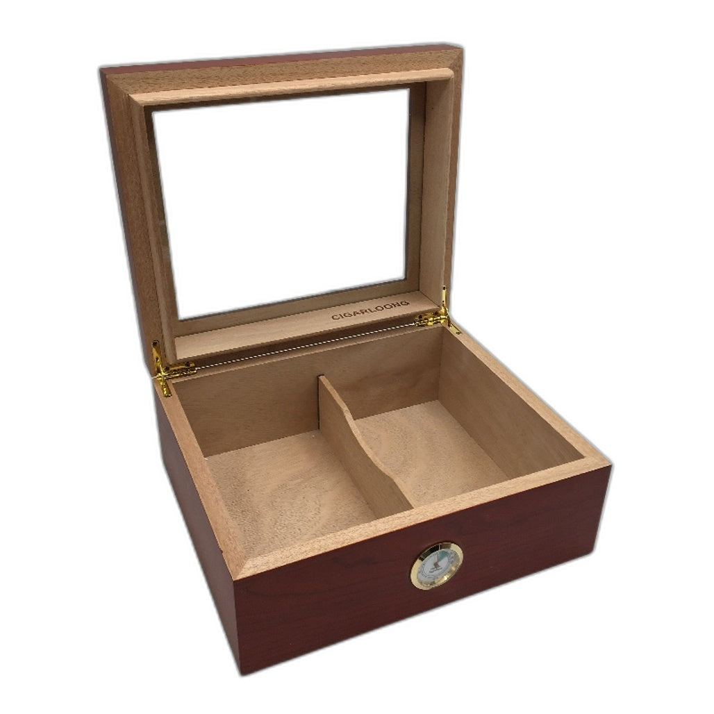 Cigarloong Cigar Humidifier Large Capacity With Hygrometer Cedar Storage Box NEW