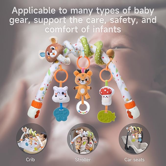 Tumama Kids Newborn Baby Activity Crib Arch Sensory Toys Adjustable Clip NEW