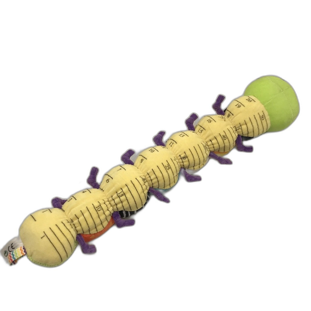 Baby Musical Caterpillar Sensory Plush Toy With Hidden Music Button In Head NEW