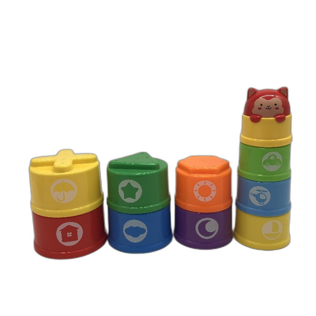 Rainbow Stacking Cup With Sound & Light Battery Operated Baby Infant Toys NEW