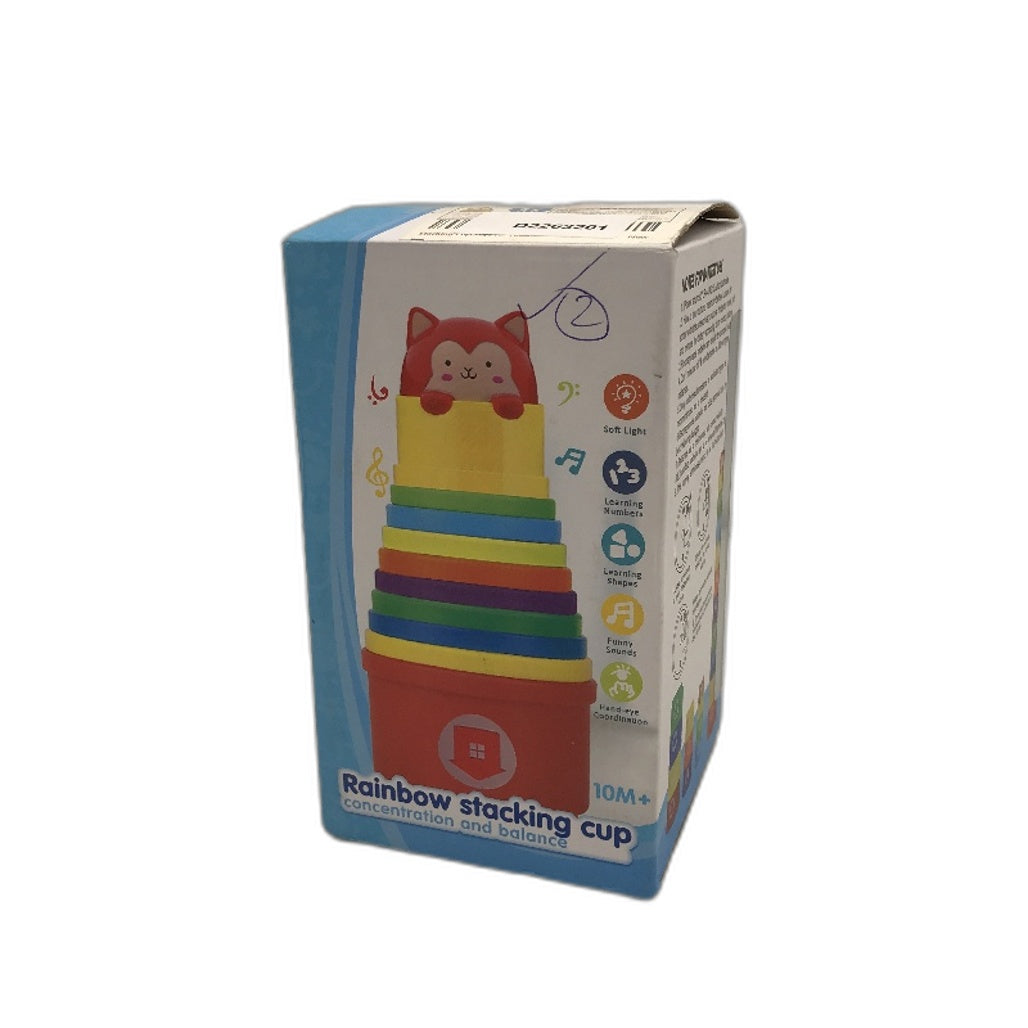 Rainbow Stacking Cup With Sound & Light Battery Operated Baby Infant Toys NEW