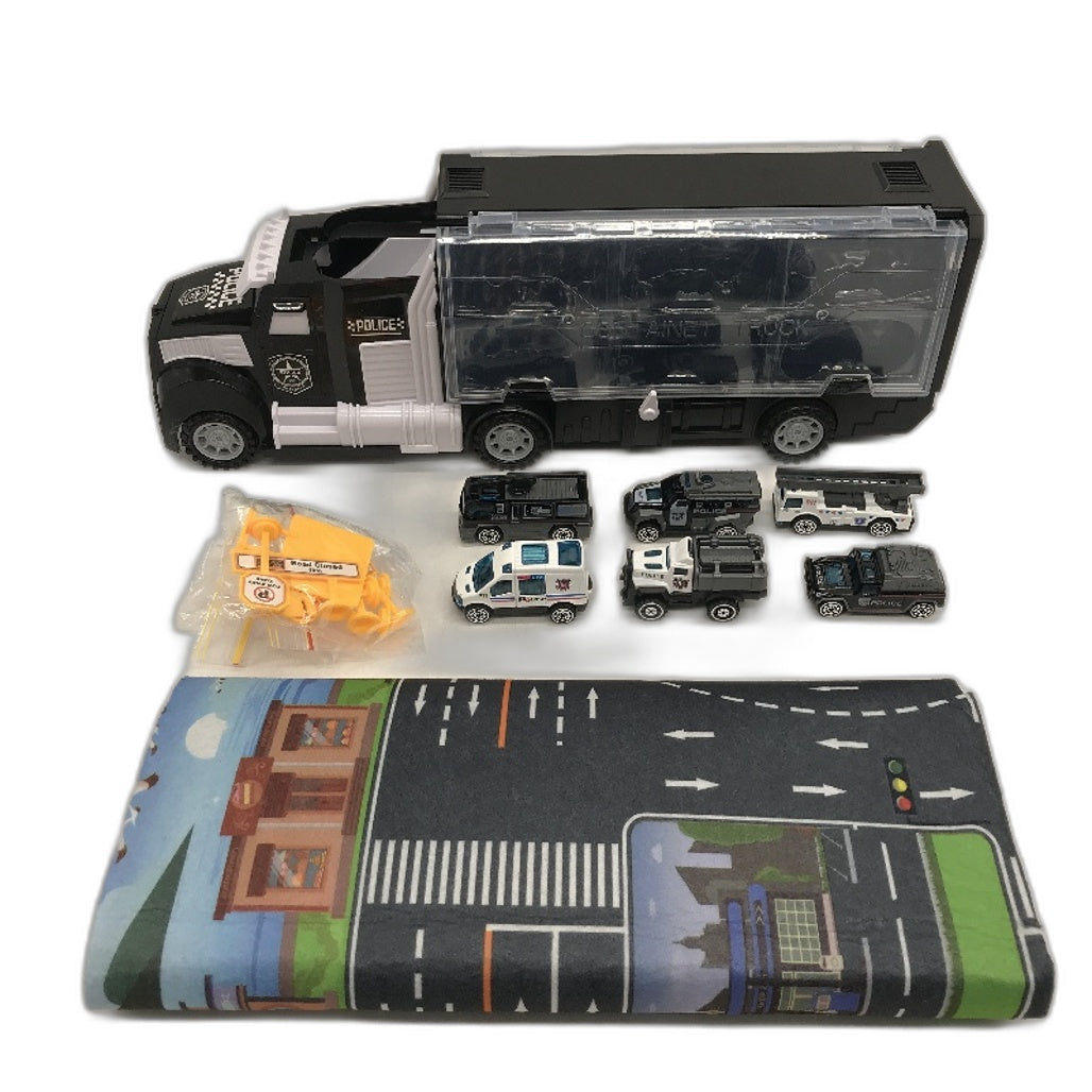 NIPLOOOW Transport Vehicle Truck Toy Set With Play Mat Die-Cast Cars Age 3Y+ NEW