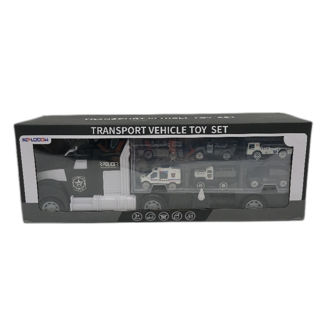 NIPLOOOW Transport Vehicle Truck Toy Set With Play Mat Die-Cast Cars Age 3Y+ NEW