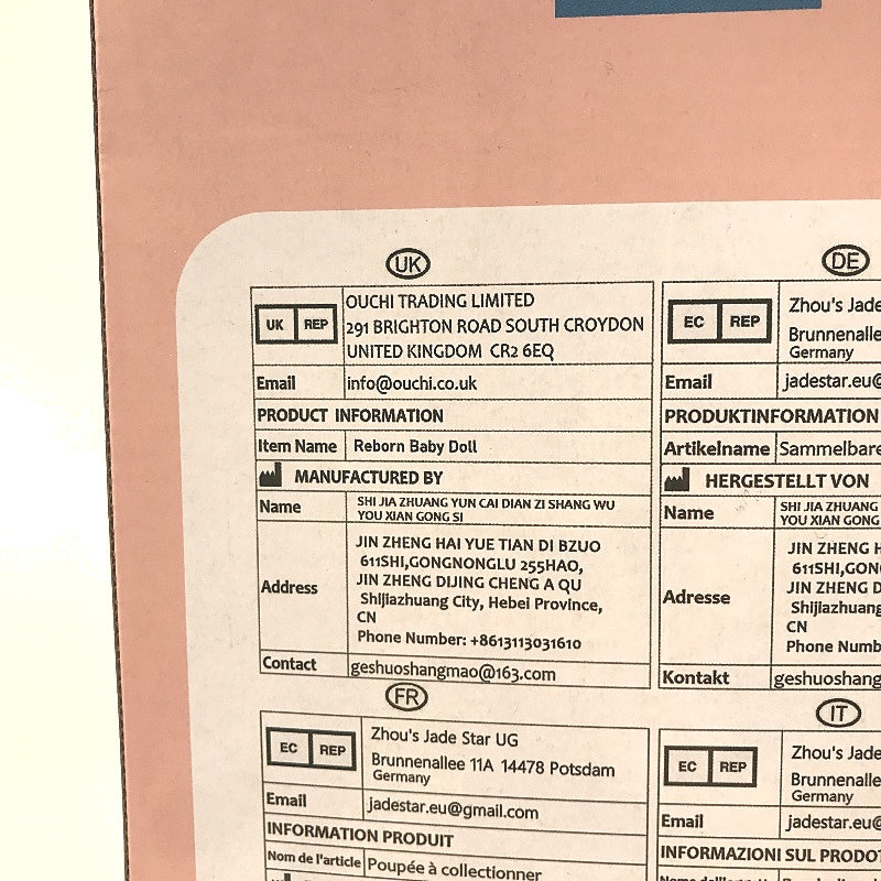 Classic Design Reborn Baby Doll No.0047 With Accessories & Birth Certificate NEW