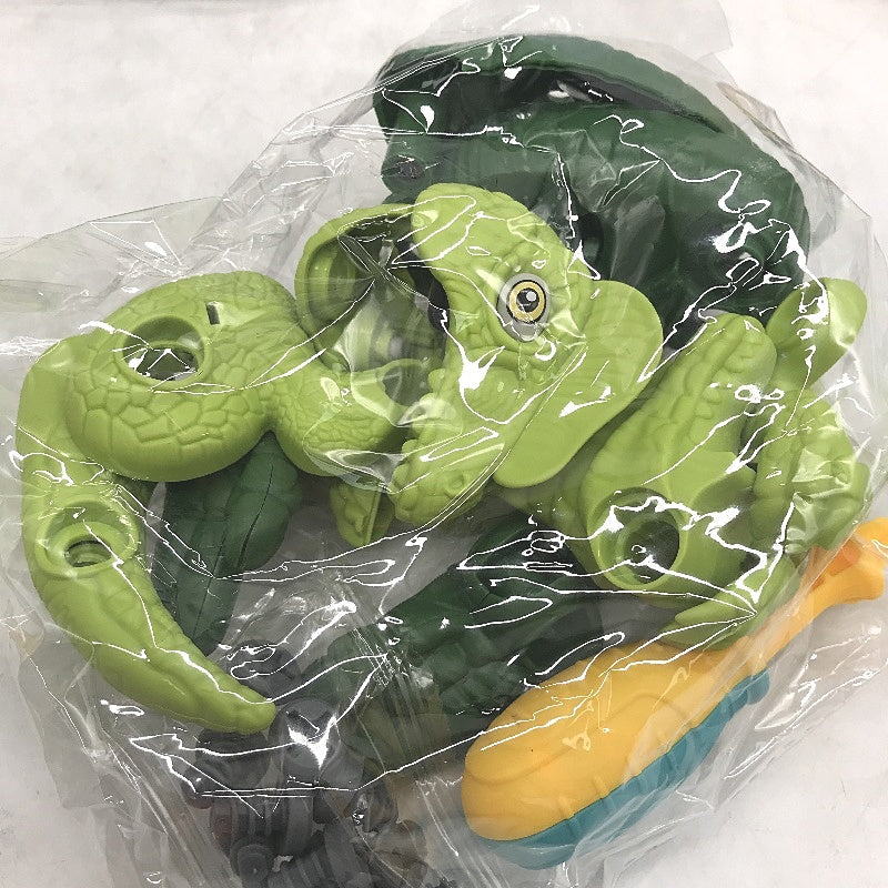 Dino World 4 Pk Dinosaur DIY Assembly Toy With Electric Screwdriver Age 3Y+ NEW