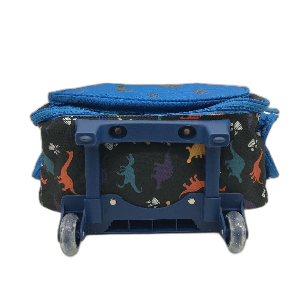 Vaschy Dinosaur Kids 18 Inch Luggage Carry On Suitcase With Wheels Blue NEW