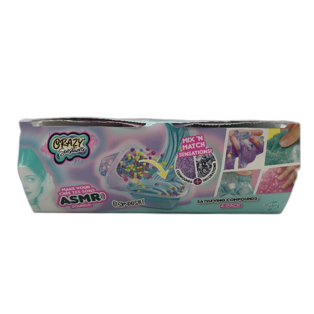 Crazy Sensations 4 Pack Mix N Match Slime Satisfying Compounds ASMR Sound NEW