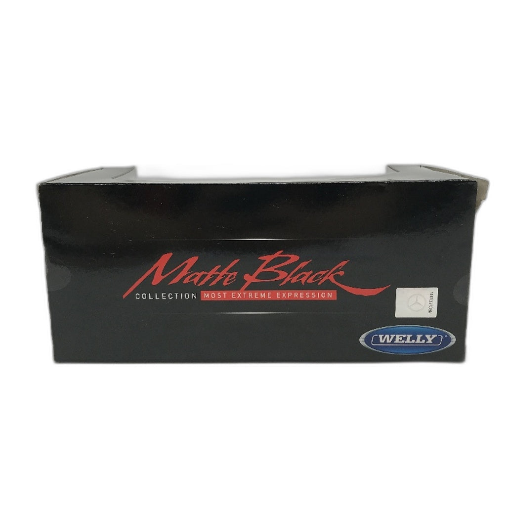 Welly Matte Black Collection 1:24 Mercedes Benz SLS AMG Diecast Model Car NEW