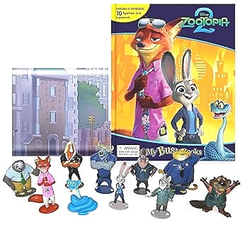 Phidal My Busy Book Disney Zootopia 2 Storybook Playmat & 10 Figurines NEW