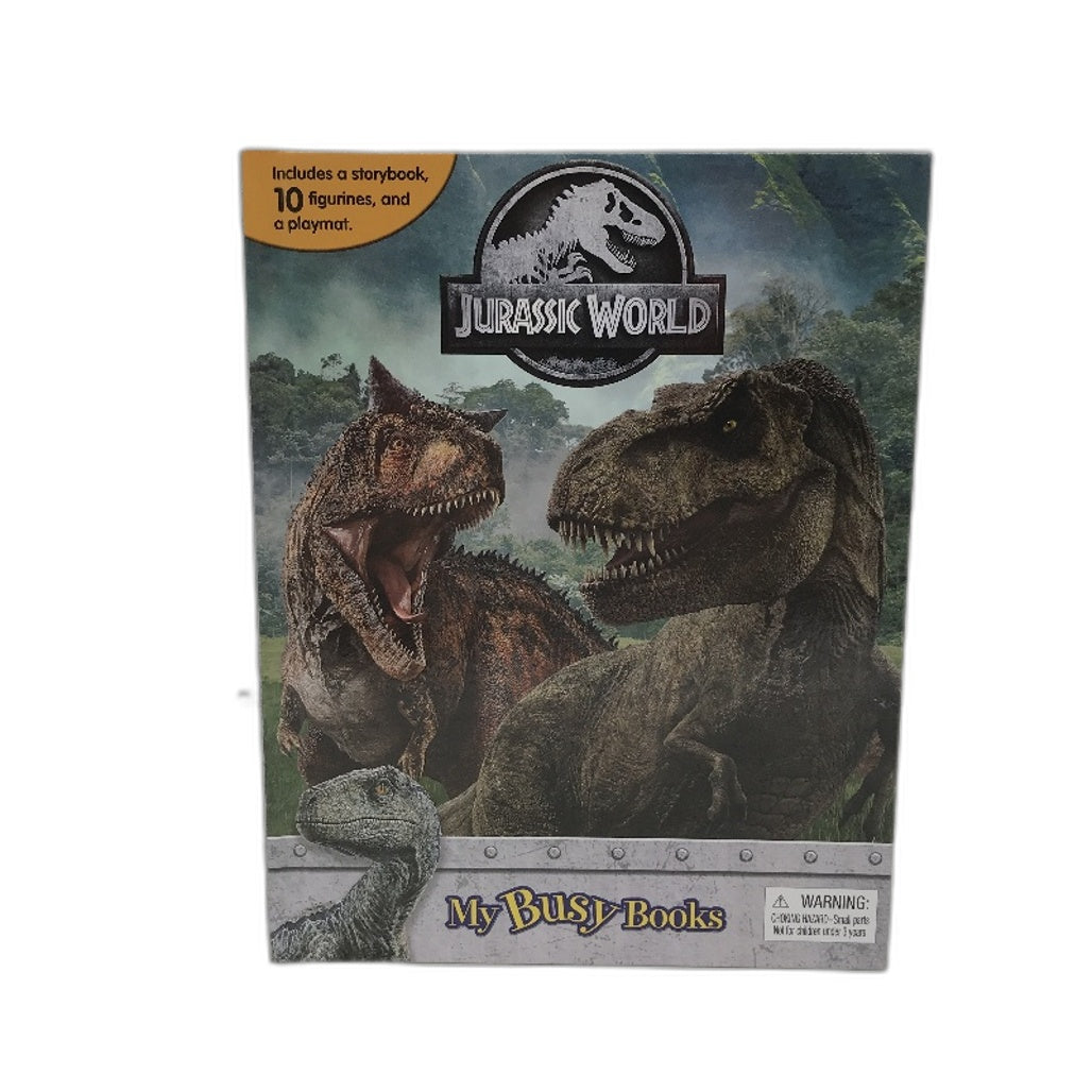 Phidal My Busy Book Jurassic World Storybook Playmat & 10 Figurines NEW