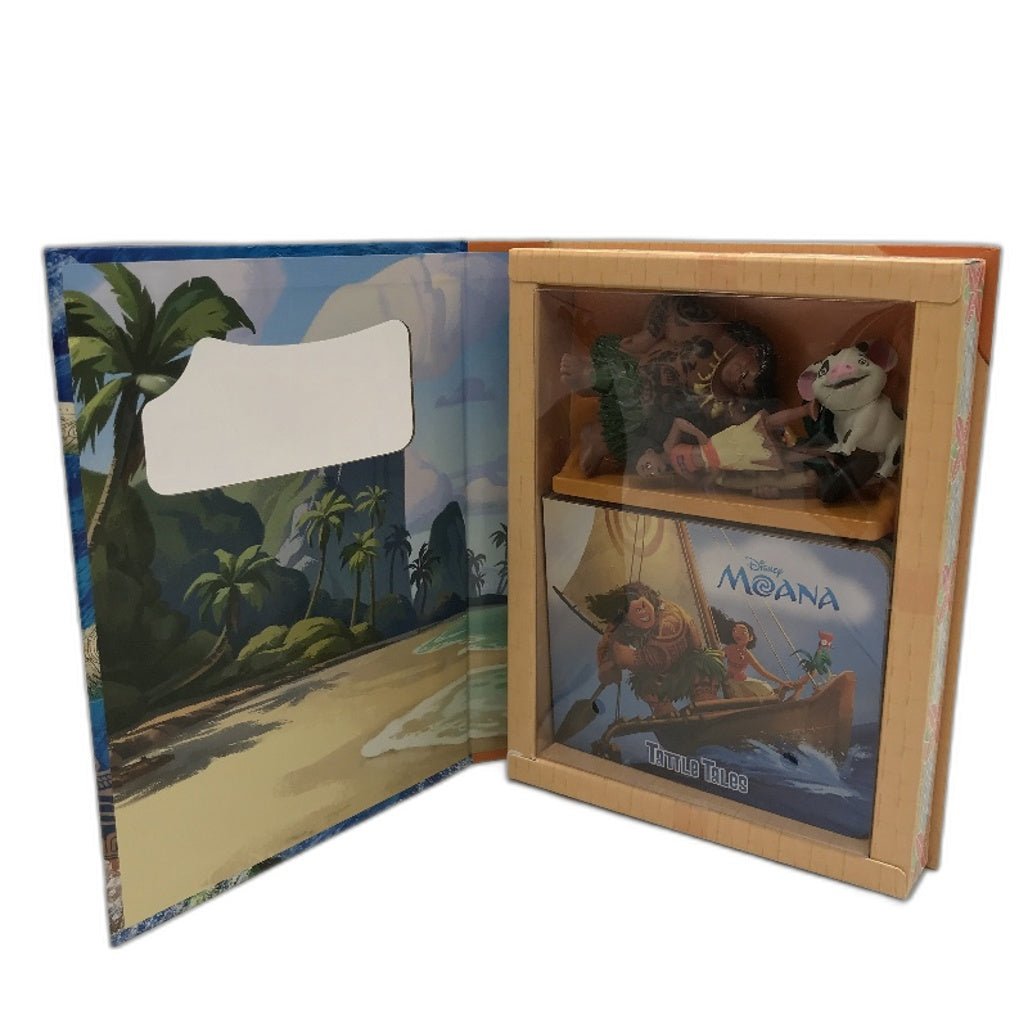 Phidal My Busy Book Disney Moana Tattle Tales Storybook With 4 Figurines NEW