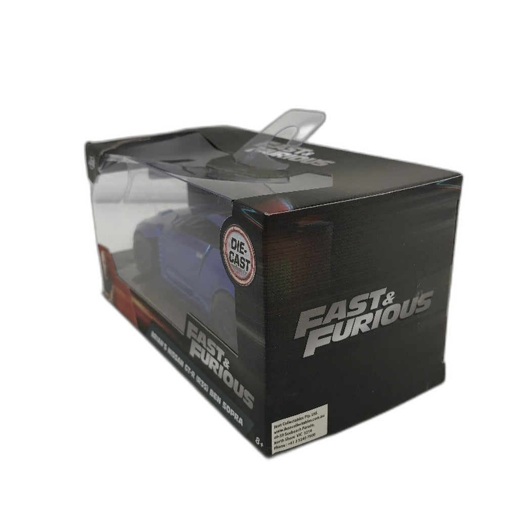 Jada Fast & Furious 1:32 Nissan GT-R R35 Ben Sopra Diecast Metal Toy Car NEW