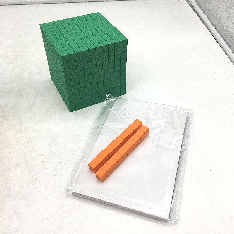 Foam Base Ten Blocks Set Counting Cubes Math Toys For Kids Early Education NEW