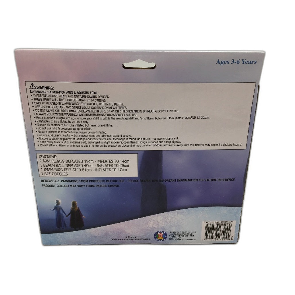 Disney Frozen Swim Set Combo Goggles Arm Floats Ring Beach Ball Age 3-6Y NEW