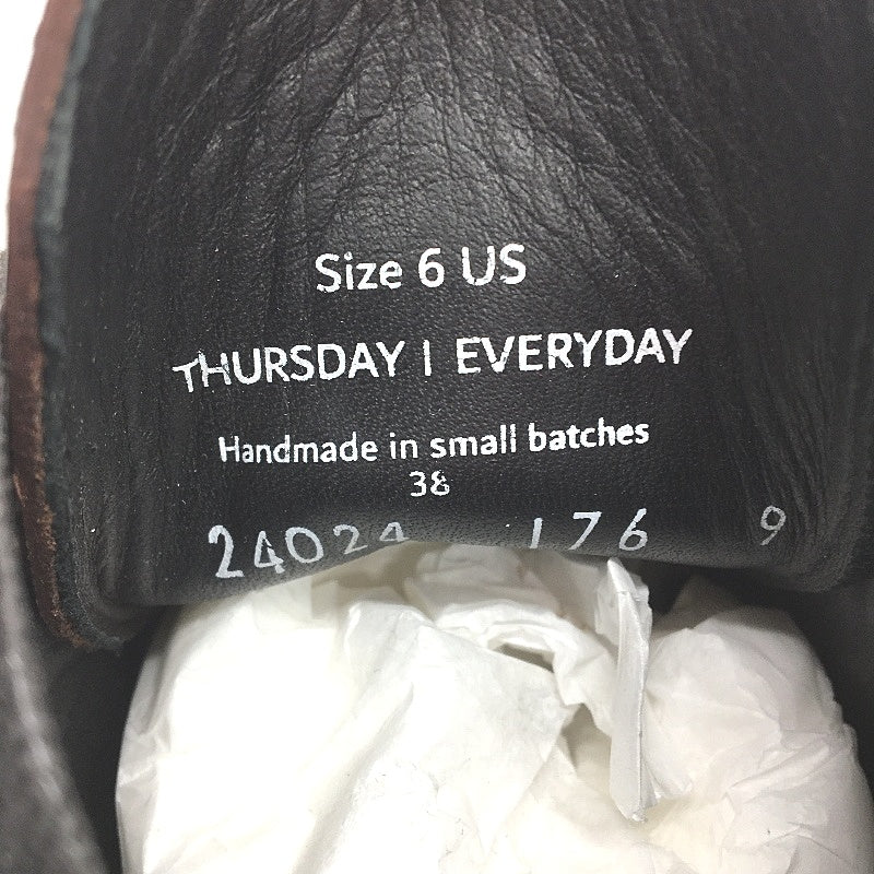 Thursday Boot Company Dark Brown Leather Lace Up Captain Boots Mens US 6 NEW