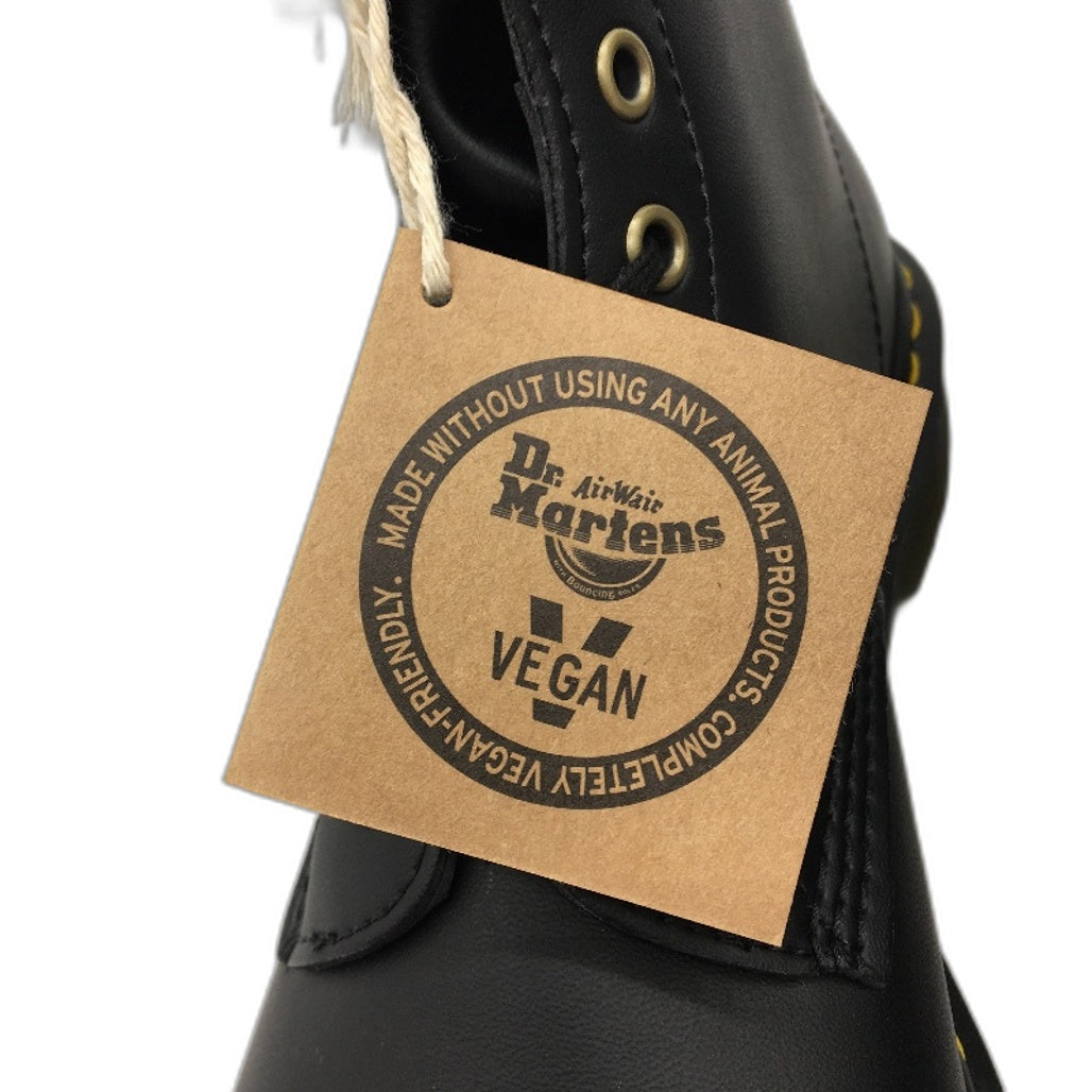 Dr Martins Black Vegan Synthetic Leather Boots Mens Size US12 UK11 EU 46 NEW