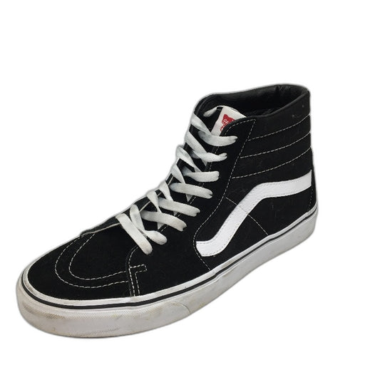 Vans Black Suede & White Canvas Sk8-HI Skate Sneakers Mens US 10 EU 43 DEMO