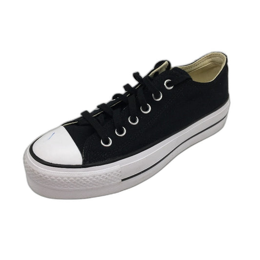 Converse All Star Chuck Taylor Black Low Top Thick Sole Sneakers Ladies US 7 NEW