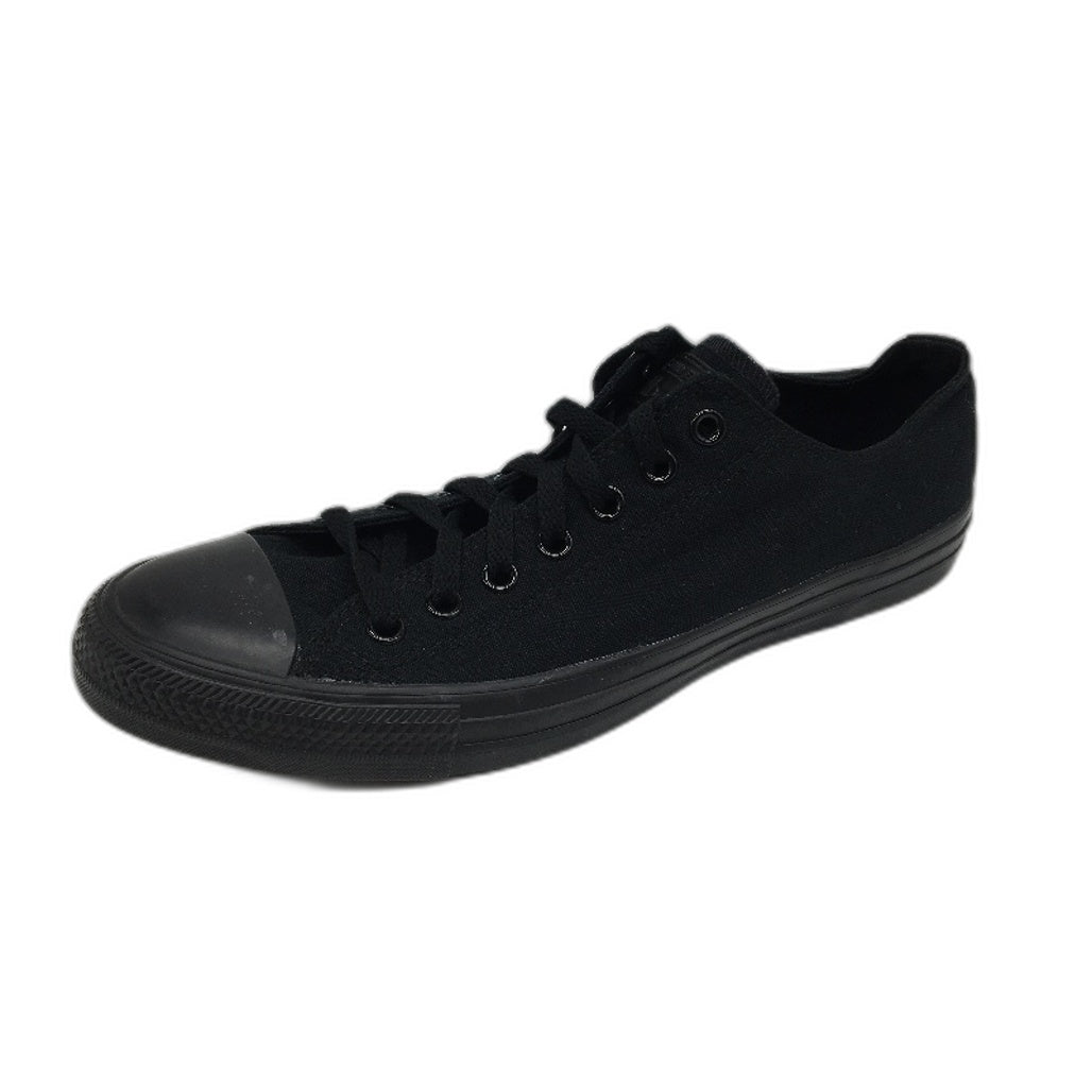 Converse All Star Solid Black Canvas Low Top Sneakers M10 L12 EU 44 NEW