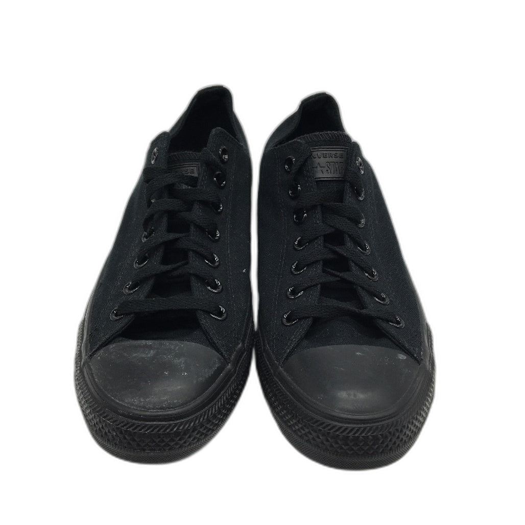 Converse All Star Solid Black Canvas Low Top Sneakers M10 L12 EU 44 NEW