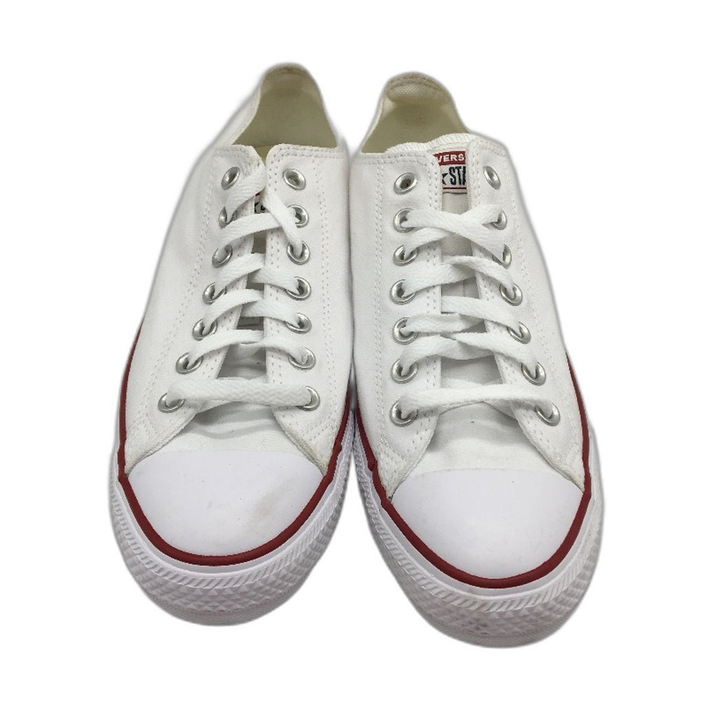 Converse All Star Chuck Taylor Canvas Low Top White Sneakers M10 L12 EU 44 NEW