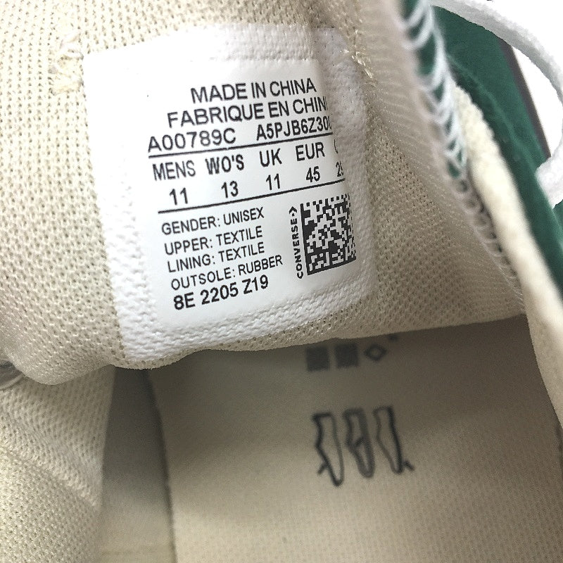 Converse All Star Chuck Taylor Canvas Low Top Green Sneakers M11 L13 EU 45 NEW