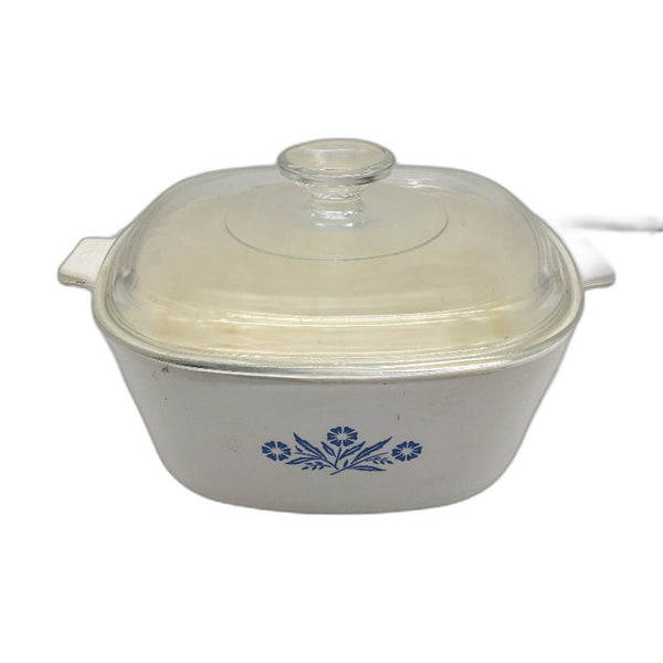 VINTAGE Corning Ware Made In Australia 4pt Blue Corn Flower Casserole Dish