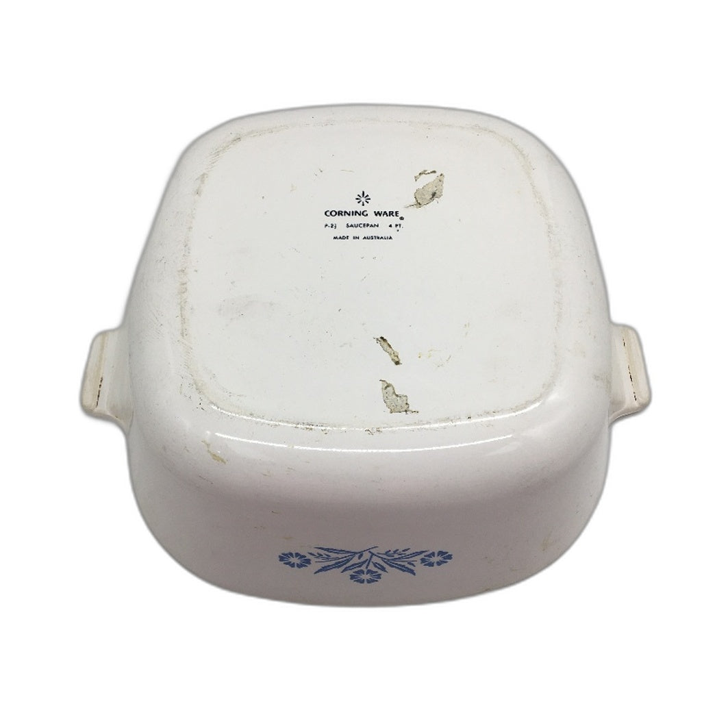 VINTAGE Corning Ware Made In Australia 4pt Blue Corn Flower Casserole Dish