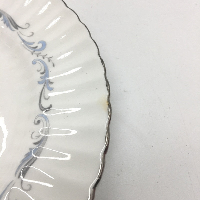 VINTAGE 14 Piece Paragon Fine Bone China Blue Morning Rose Small Plate Set