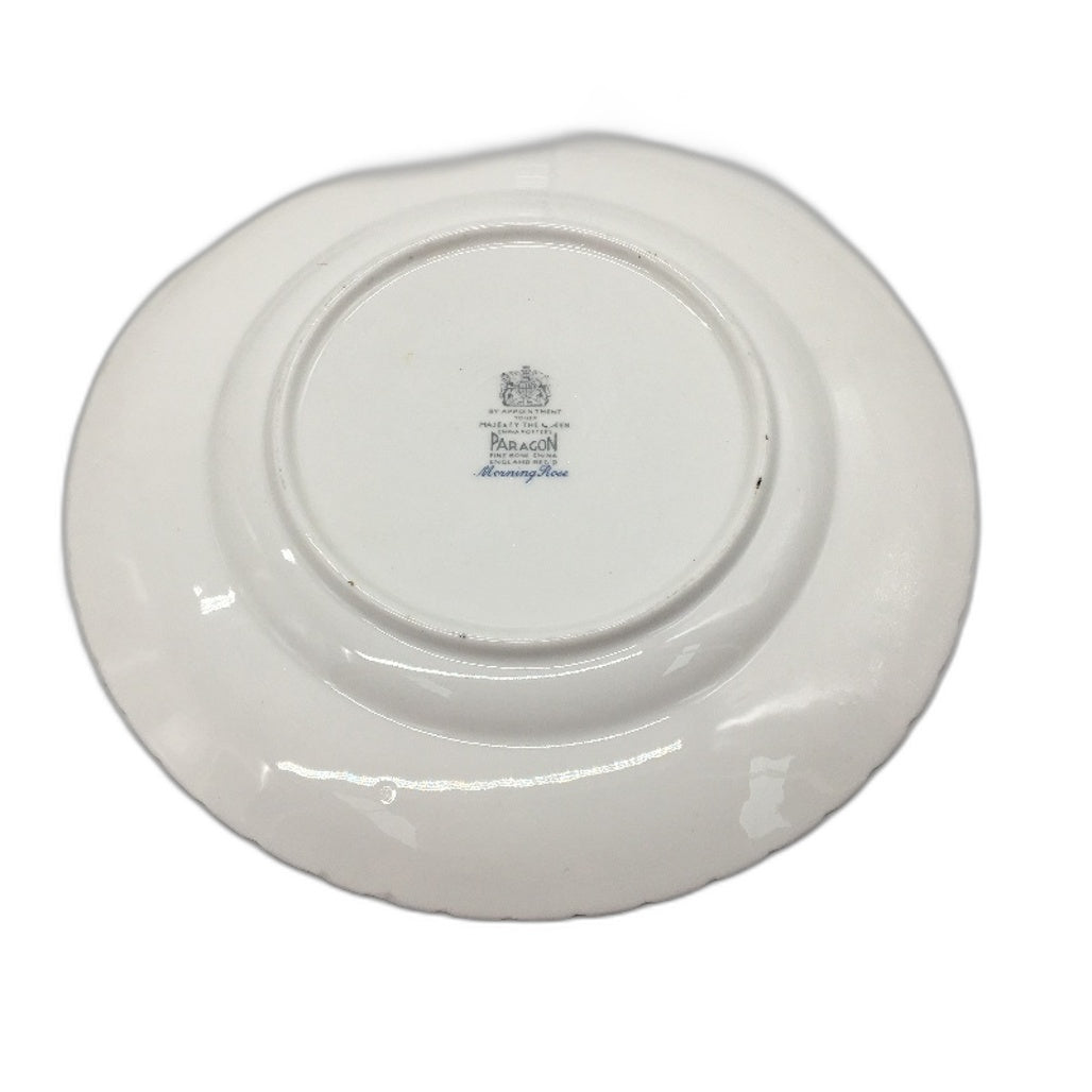 VINTAGE 14 Piece Paragon Fine Bone China Blue Morning Rose Small Plate Set