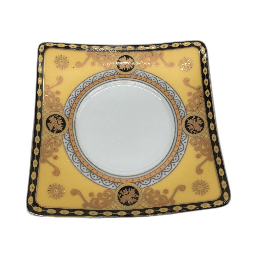 8Pce Milano Collection Art Decor Fine Porcelain 24ct Gold Plate Espresso Cup Set