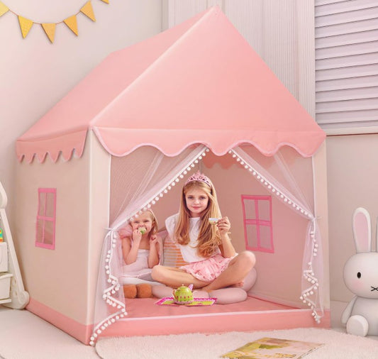 Midook Pink Princess Play Tent Kids Large Playhouse Castle Toy