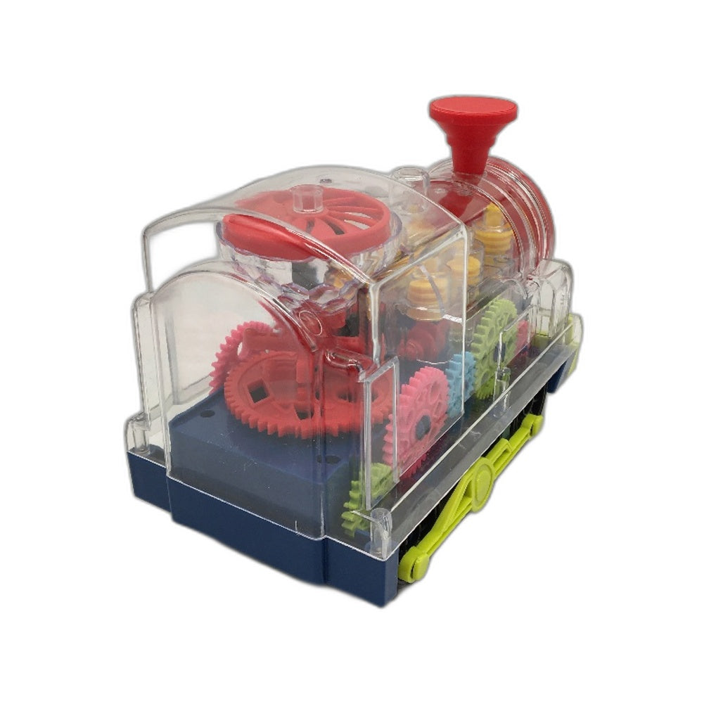 Transparent Gear Train Toy Light Up & Musical Educational Crawling Toy