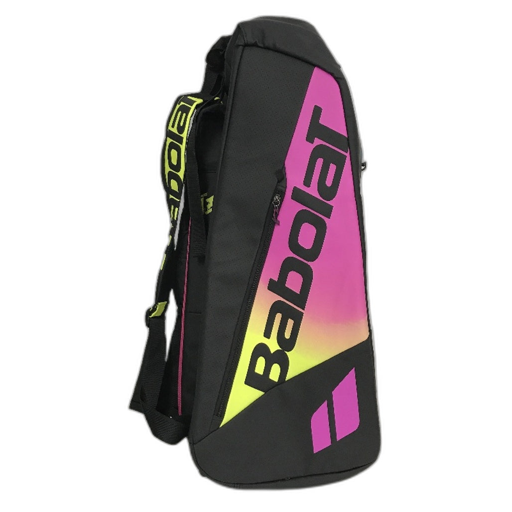 Babolat Pure Aero RH6 Racquet Insulated Sports Bag in Neon Pink Yellow Black NEW