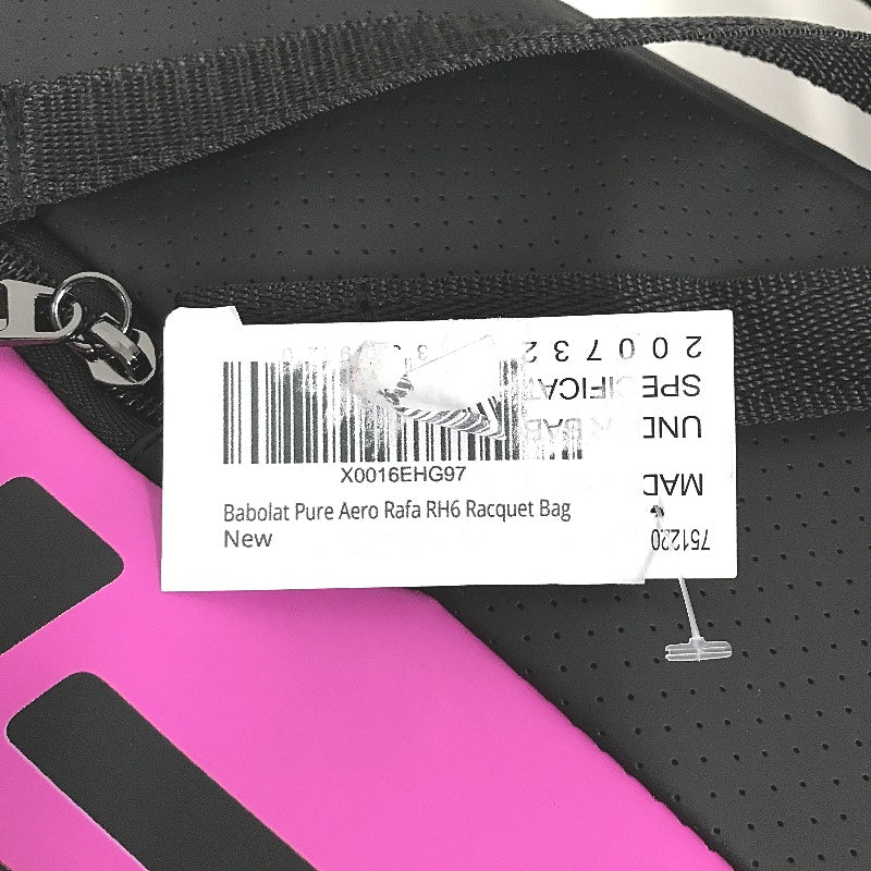 Babolat Pure Aero RH6 Racquet Insulated Sports Bag in Neon Pink Yellow Black NEW