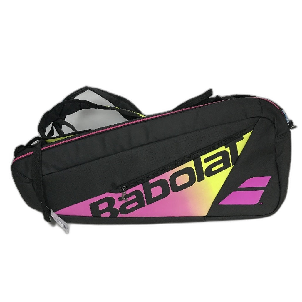 Babolat Pure Aero RH6 Racquet Insulated Sports Bag in Neon Pink Yellow Black NEW