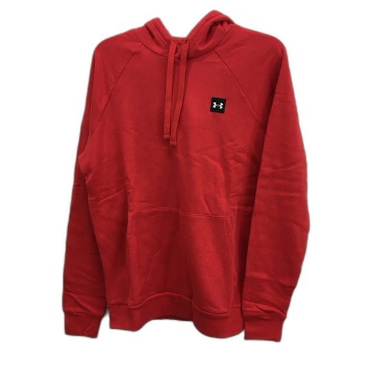 Under Armour Rival Fleece Pullover Loose Fit Red Hoodie Mens Size Small NEW