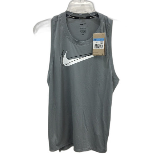 Nike Swoosh Dri-FIT Grey Microfibre Running Tank Top Ladies Size Medium NEW