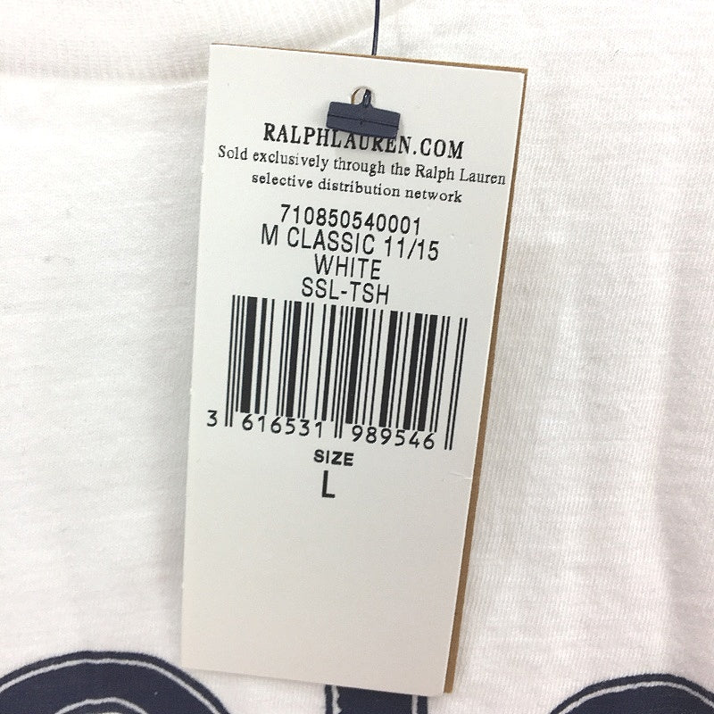 Polo Ralph Lauren 1967 Logo White Crew Neck Tee Shirt Mens Size Large NEW