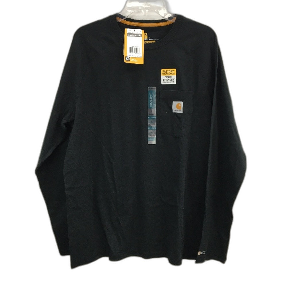 Carhartt Force Delmont Long Sleeve FastDry Grey T-Shirt Mens Size Large NEW