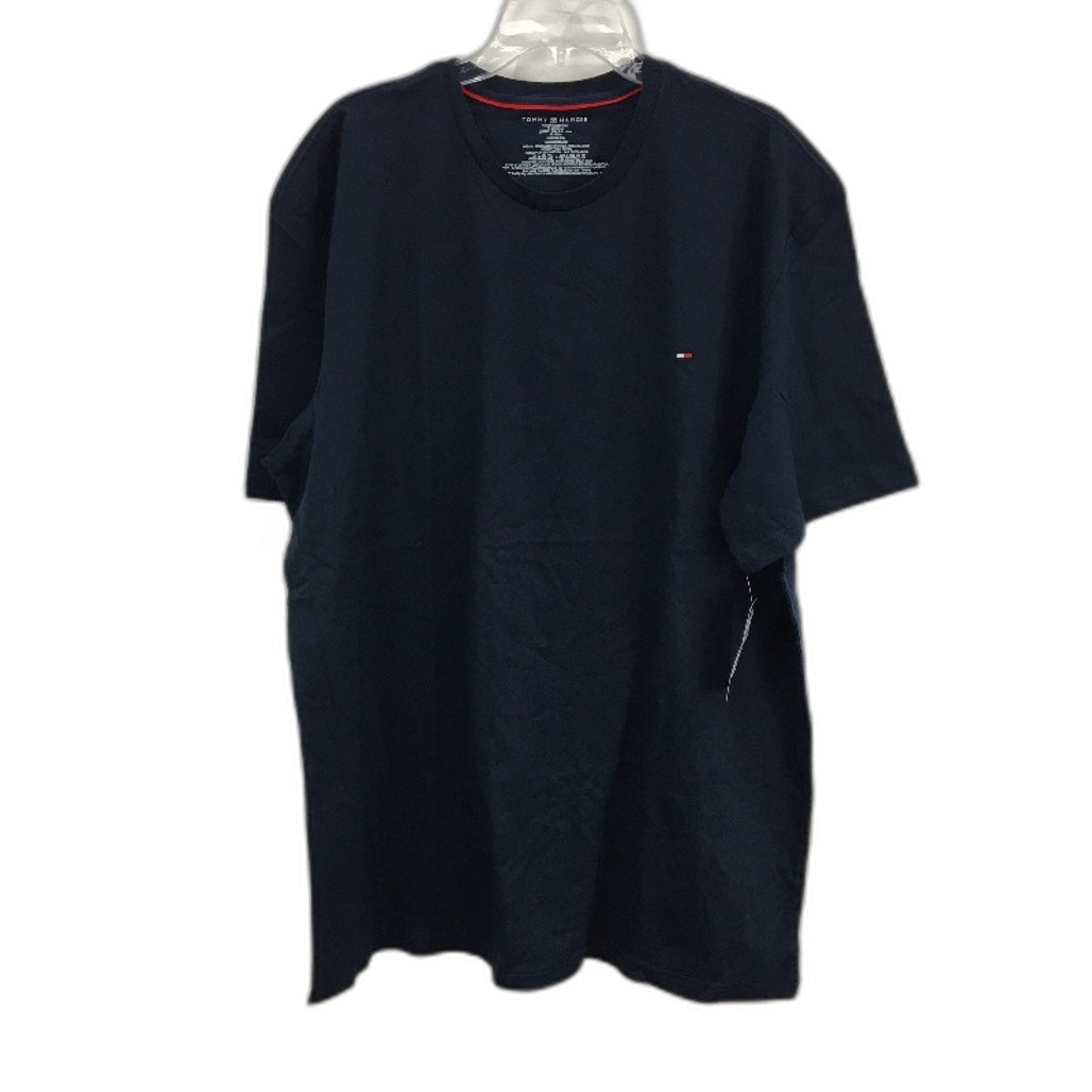 Tommy Hilfiger Essential Regular Navy Solid Tee Shirt Mens Size 2XL NEW