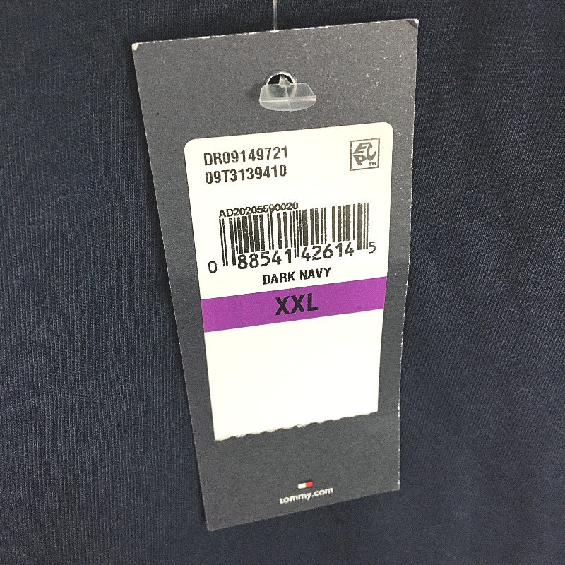 Tommy Hilfiger Essential Regular Navy Solid Tee Shirt Mens Size 2XL NEW