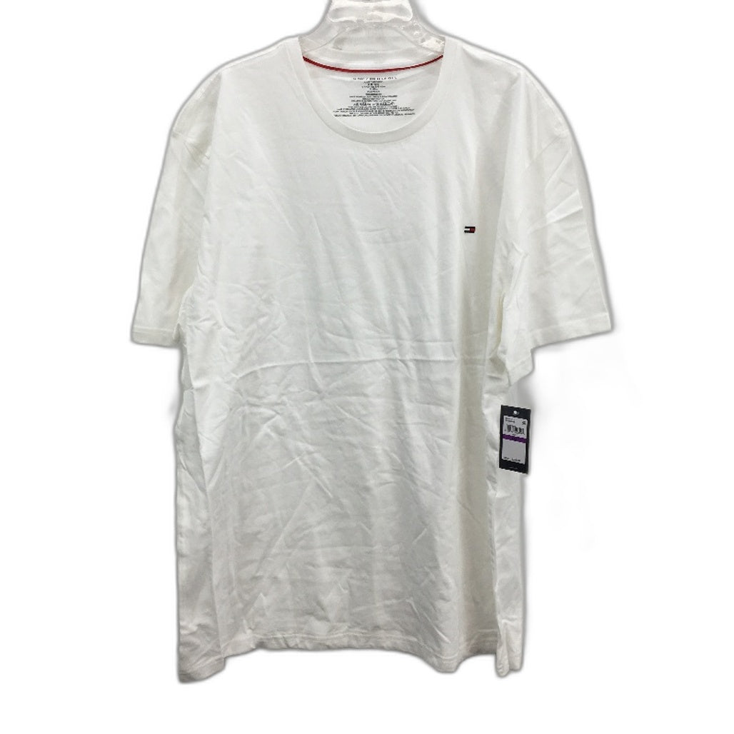 Tommy Hilfiger Essential Regular White Solid Tee Shirt Mens Size 2XL NEW
