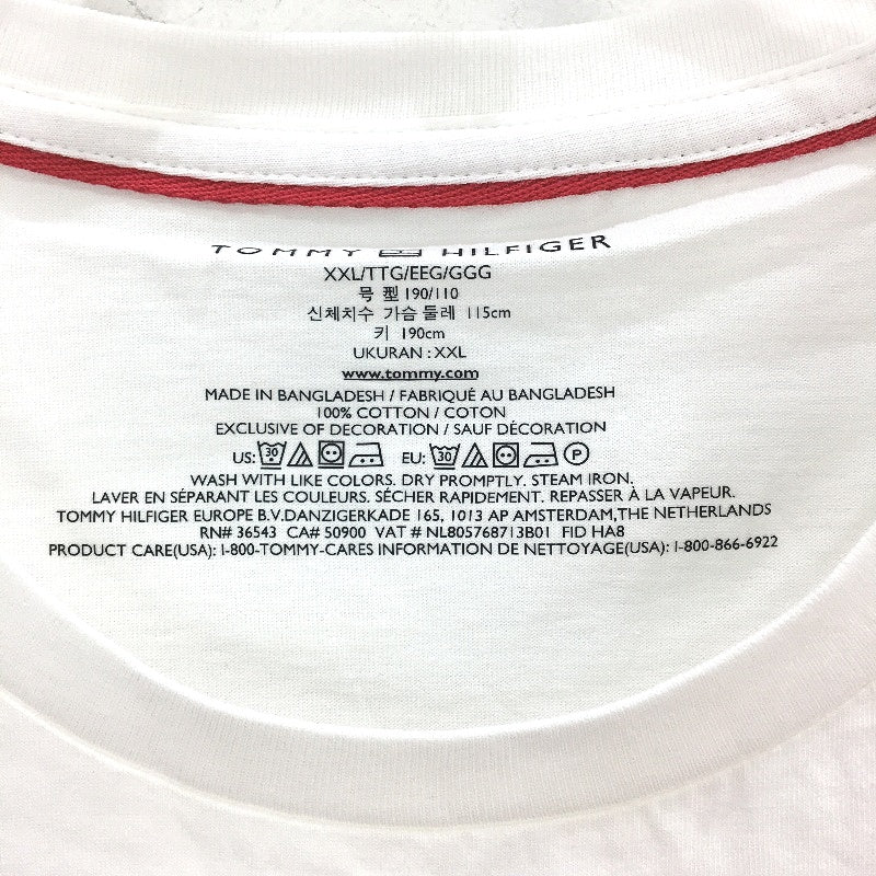 Tommy Hilfiger Essential Regular White Solid Tee Shirt Mens Size 2XL NEW