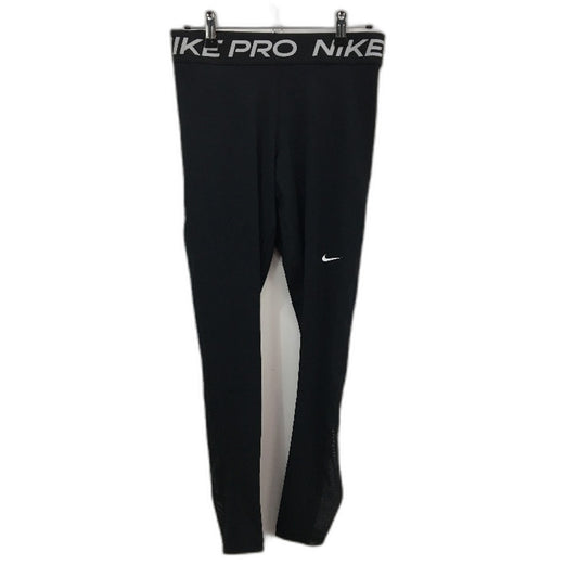 Nike Pro Mid Rise Mesh Paneled Tight Fit Black Leggings Ladies Size Medium NEW