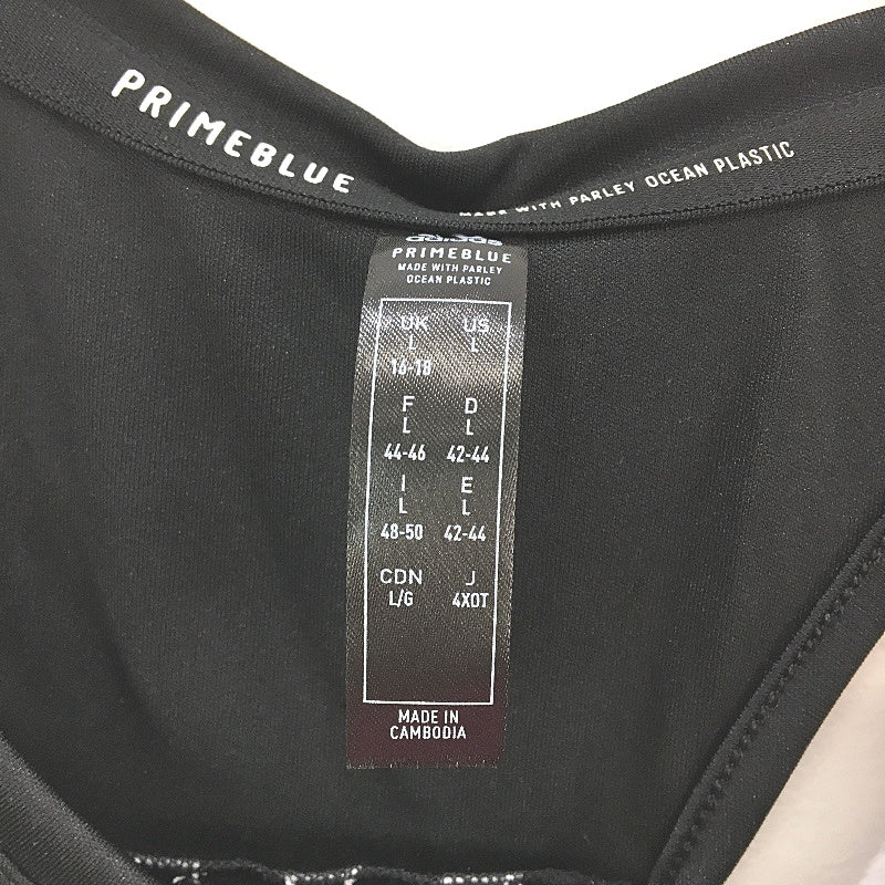 Adidas Designed 2 Move 3 Stripes Black Sport Tank Top Ladies Size Large NEW