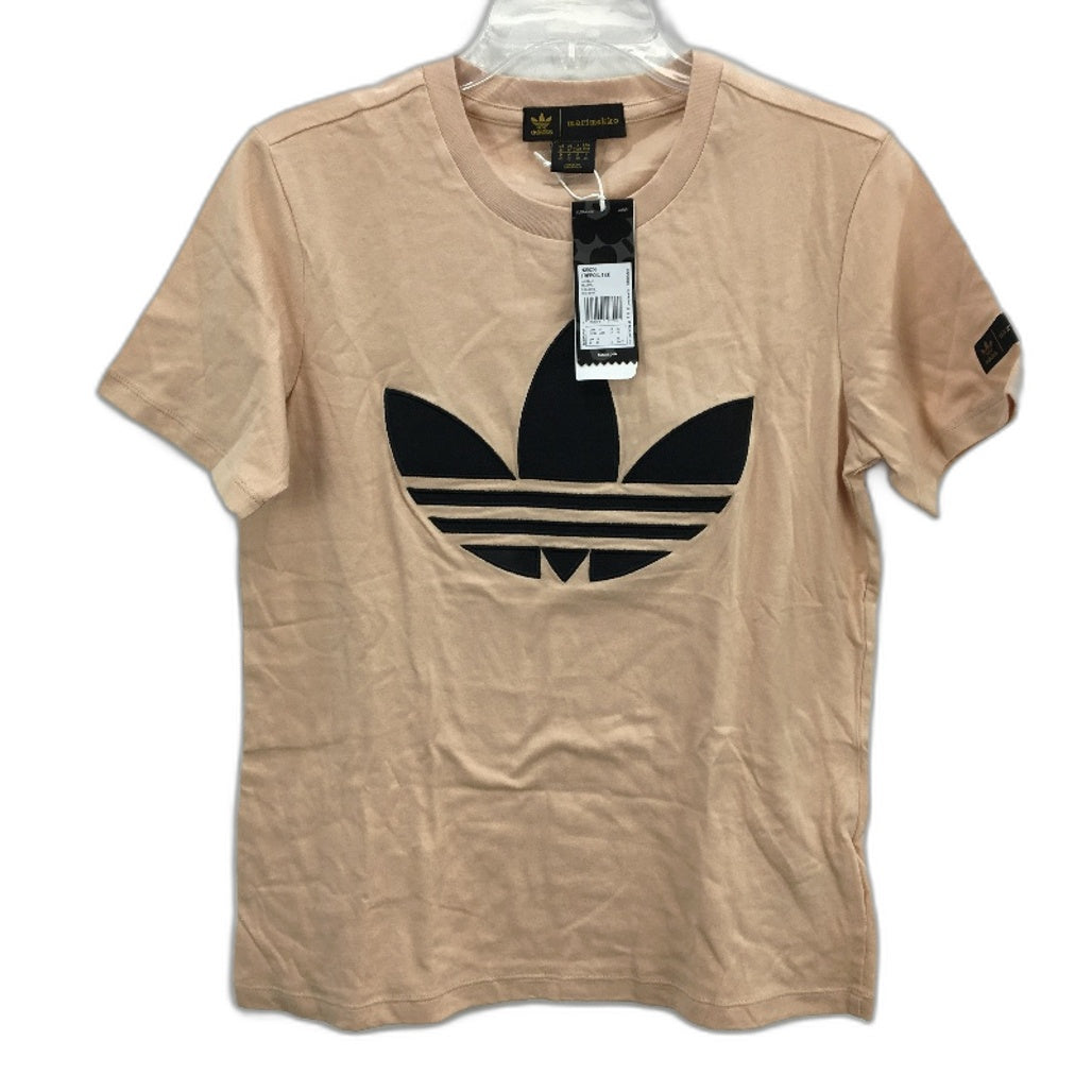 Adidas x Marimekko Peach Jacquard Trefoil Tee Shirt Ladies Size Medium NEW